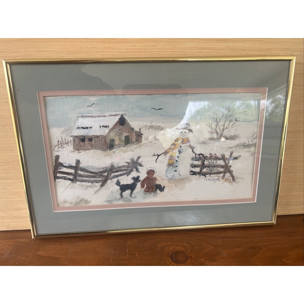 The Shadow Knows By Betty Howarth Framed Watercolor